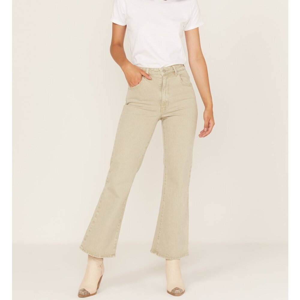 Rolla's Eastcoast Crop Flare Light Green Jeans